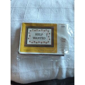 Vintage NOS "Help Wanted" Creative Circle Pattern 7088 Cross Stitch